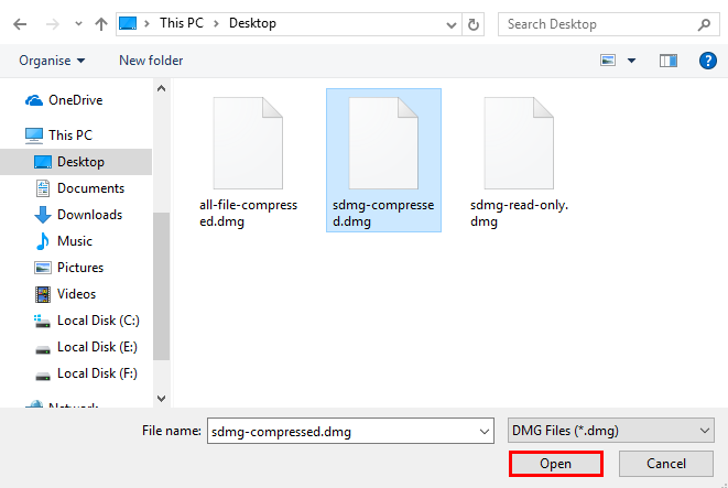 how to unpack dmg file in windows
